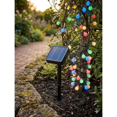 5 Metre 28 LED Top Güneş Enerjili Bahçe Aydınlatması – RGB Renkli