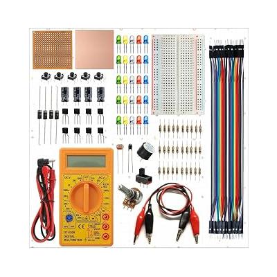 Breadboard Elektronik Devre Eğitim Seti + DT830D Dijital Multimetre, 108 Parça