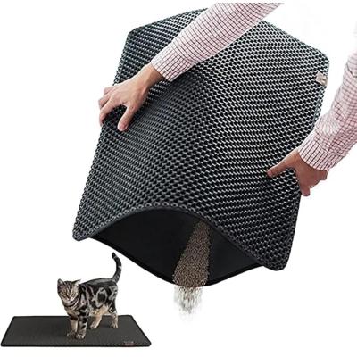 Busstier Elekli Kedi Tuvalet Önü Paspası, Kedi Kumu Paspası, Evcil Hayvan Hijyenine Özel Tasarım, Kolay Temizlenebilir ve Toz Tutucu