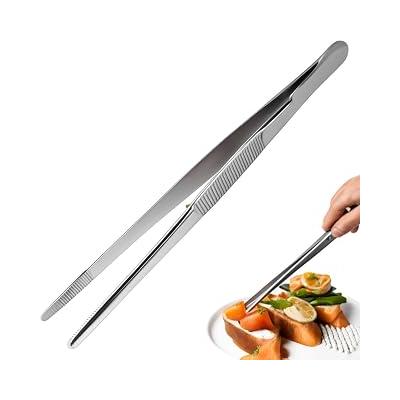 Busstier Paslanmaz Çelik Profesyonel Şef Cımbızı 30 cm Ergonomik Tasarım Dayanıklı Mutfak Maşası Et Pişirme Barbekü ve Pasta Süsleme İçin İdeal