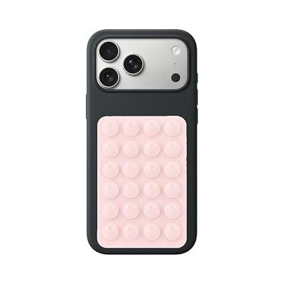 Coverzone Dikdörtgen Vantuzlu Yapışkan Telefon Tutucu Taşınabilir Silikon Yumuşak Telefon Standı Geniş Kullanım Alanı Pudra