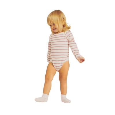 DeFacto Kız Bebek Kız Bebek Yeni Doğan Zarf Yaka Çizgili Fitilli Kaşkorse Uzun Kollu Çıtçıtlı Body, Pembe, 18-24 M