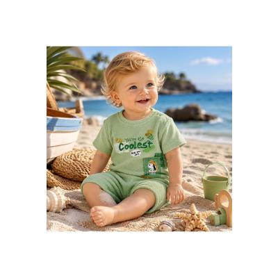 Erkek Bebek Havlu Kumaş Şortlu Takım (9-12-18 Ay) Yeşil 9 Ay