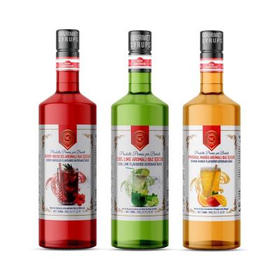 Nish Cool Lime, Berry Hibiskus, Portakal Mango Aromalı Baz İçecek 3'lü Set (3x700 ML) - Cam Şişe