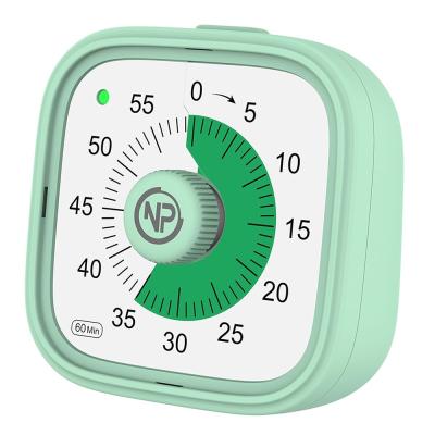 NPO Mutfak,Ders,Yemek için 60dk Analog Alarm Zamanlayıcı,Pomodoro Öğrenci Motivasyon Saati (Yeşil)