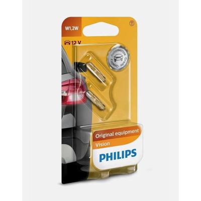 Philips Vision T5 W1,2W 12V Orijinal Otomotiv Ampulü, 2'li Paket