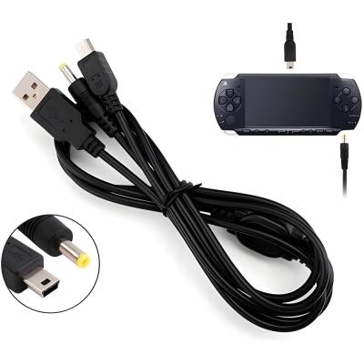 POP KONSOL PSP Şarj ve Data Kablosu PSP 1000 2000 3000 E1004 Uyumlu PlayStation Portable Film Video Müzik Oyun Transfer 2in1 USB Kablo