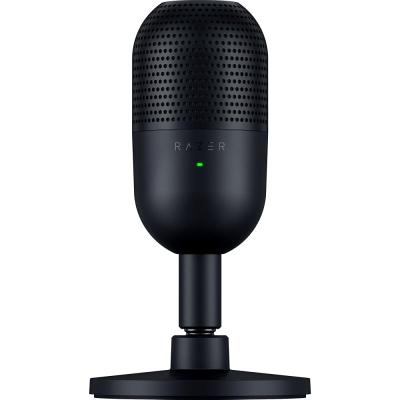Razer Seiren V3 Mini - Ultra Kompakt USB Mikrofon (14mm Kondenser Mikrofon, Kardioid Alma Deseni, LED Göstergeli Dokunarak Sessize Alma Sensörü, Dahili Amortisör, Tak ve Çalıştır) Siyah