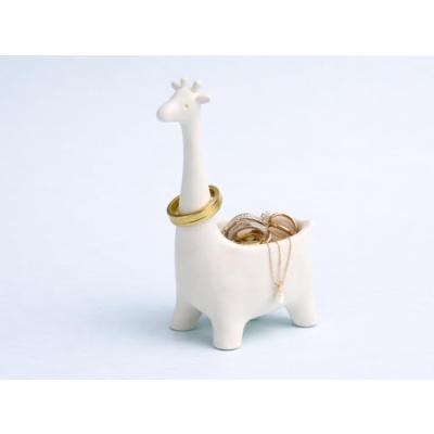 Takı Organizer – Zarif Takı Kutusu, Dekoratif Mücevher Düzenleyici, Minimalist Masaüstü Organizer - RingooRaffa – Aesthetic Giraffe Jewelry Organizer